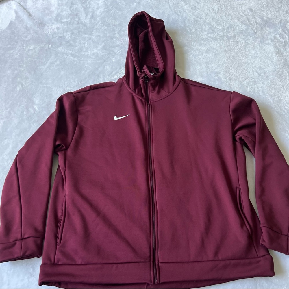 Nike Burgundy Full-Zip Hoodie